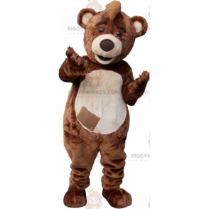 BIGGYMONKEY™ Big Brown and Tan Plush Bear Mascot Costume -