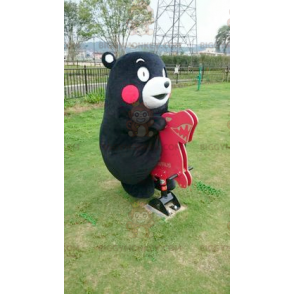 Costume da mascotte BIGGYMONKEY™ da orso bianco e nero con