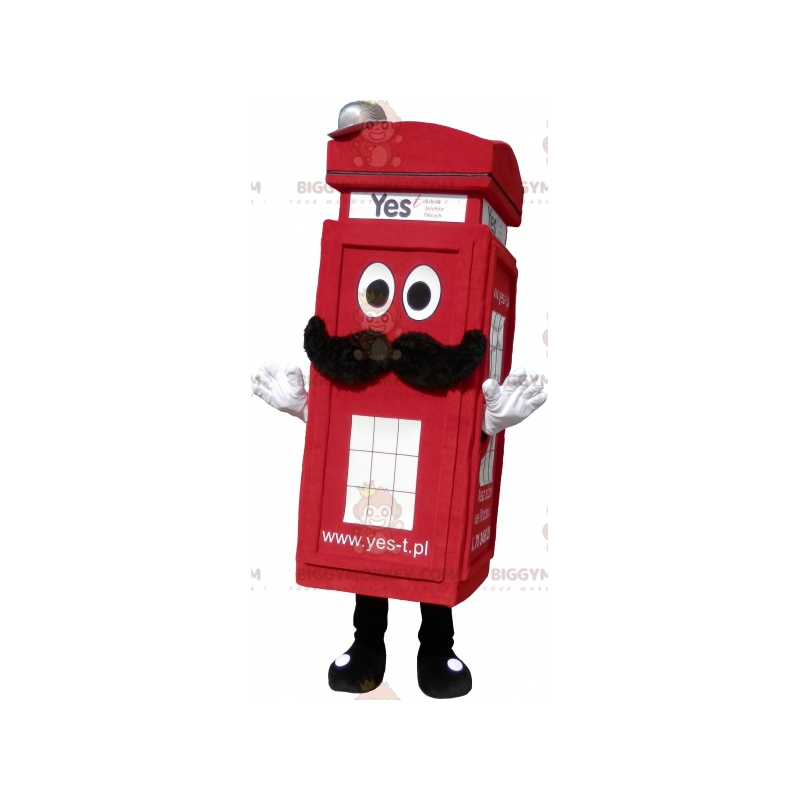 Fantasia de mascote BIGGYMONKEY™ para cabine telefônica Fantasia de mascote BIGGYMONKEY™ para cabine telefônica
