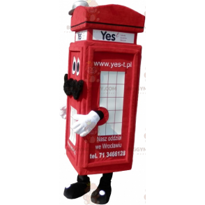 Real London Red Phone Booth BIGGYMONKEY™ Maskottchenkostüm -