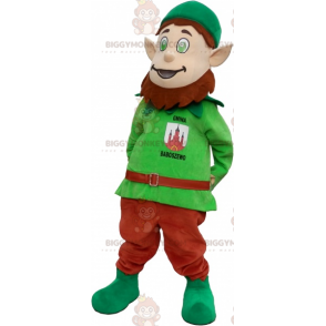 Traje de mascote de duende BIGGYMONKEY™ com orelhas pontudas –