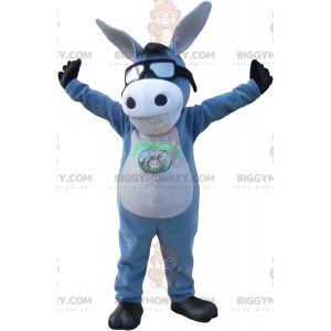 BIGGYMONKEY™ costume da mascotte di asino grigio e bianco con