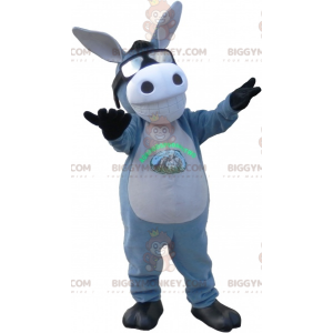 BIGGYMONKEY™ costume da mascotte di asino grigio e bianco con