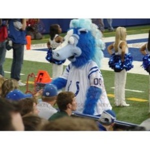 BiggyMonkey mascot: Blue and white horse mascot. Discover @biggymonkey_mascots #mascots - Link : https://bit.ly/3linbWk - BIGGYMONKEY_0622 #white #mascots #mascot #event #costume #biggymonkey #marketing #customized #and #blue #costume #horse #custom https://www.biggymonkey.com/en/horse-mascots/622-blue-and-white-horse-mascot.html