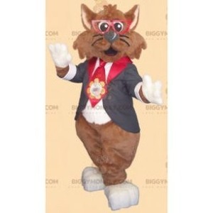 BiggyMonkey mascot: Brown cat mascot with glasses and a tie suit. Discover @biggymonkey_mascots #mascots - Link : https://bit.ly/3linbWk - BIGGYMONKEY_0598 #mascots #mascot #event #costume #biggymonkey #marketing #customized #and #with #suit #cat #brown... https://www.biggymonkey.com/en/cat-mascots/598-brown-cat-mascot-with-glasses-and-a-tie-suit.html
